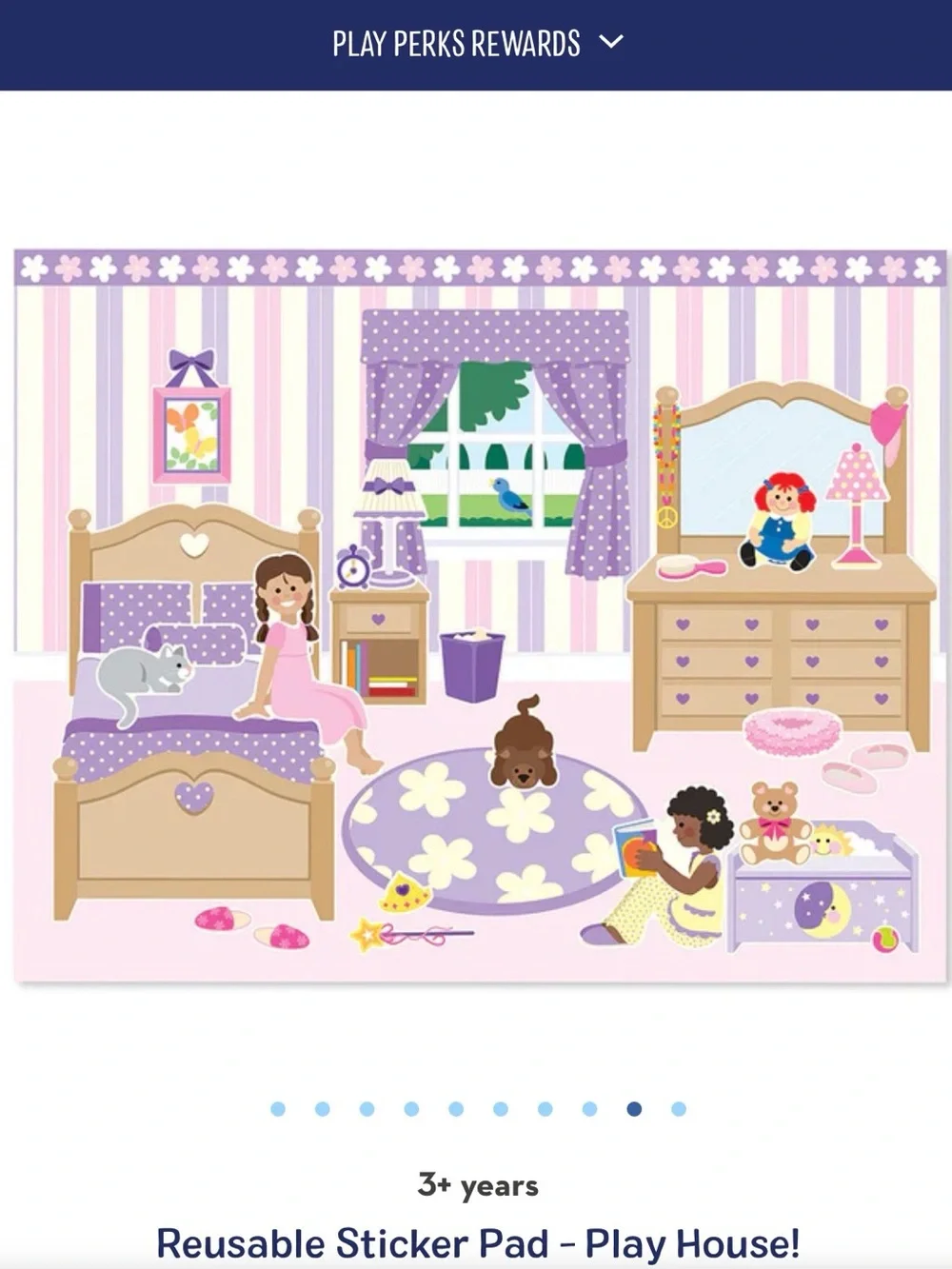 Melissa & Doug Reusable Sticker Pad - Purple, Yellow
